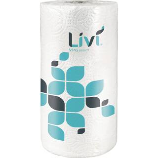 Livi White Paper 2-Ply Kitchen Paper Towel Roll (30-Rolls) 41504