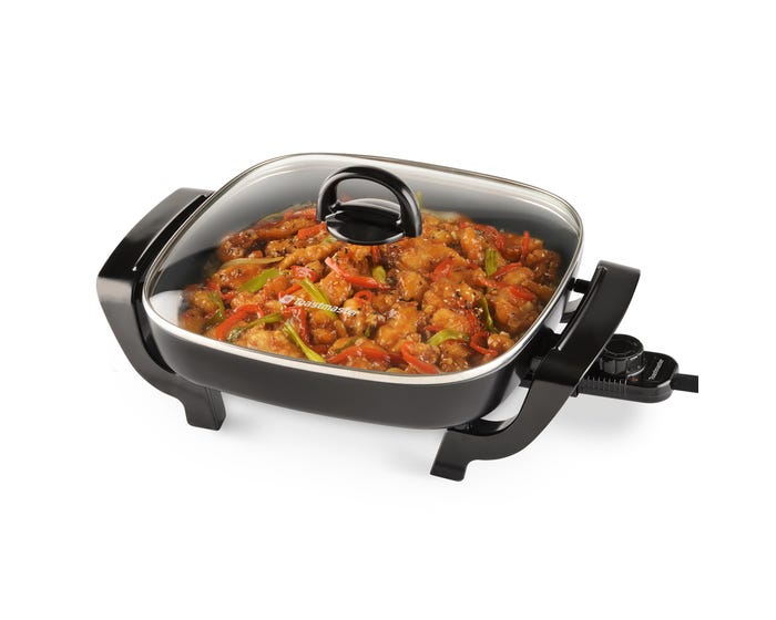 Toastmaster Electric Nonstick Skillet with Adjustable Temp， 12