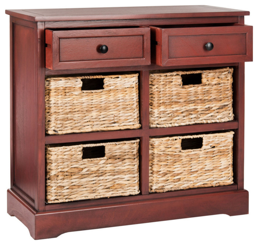 Mitzy Storage Unit  Red   Tropical   Accent Chests And Cabinets   by Rustic Home Furniture Deco  Houzz