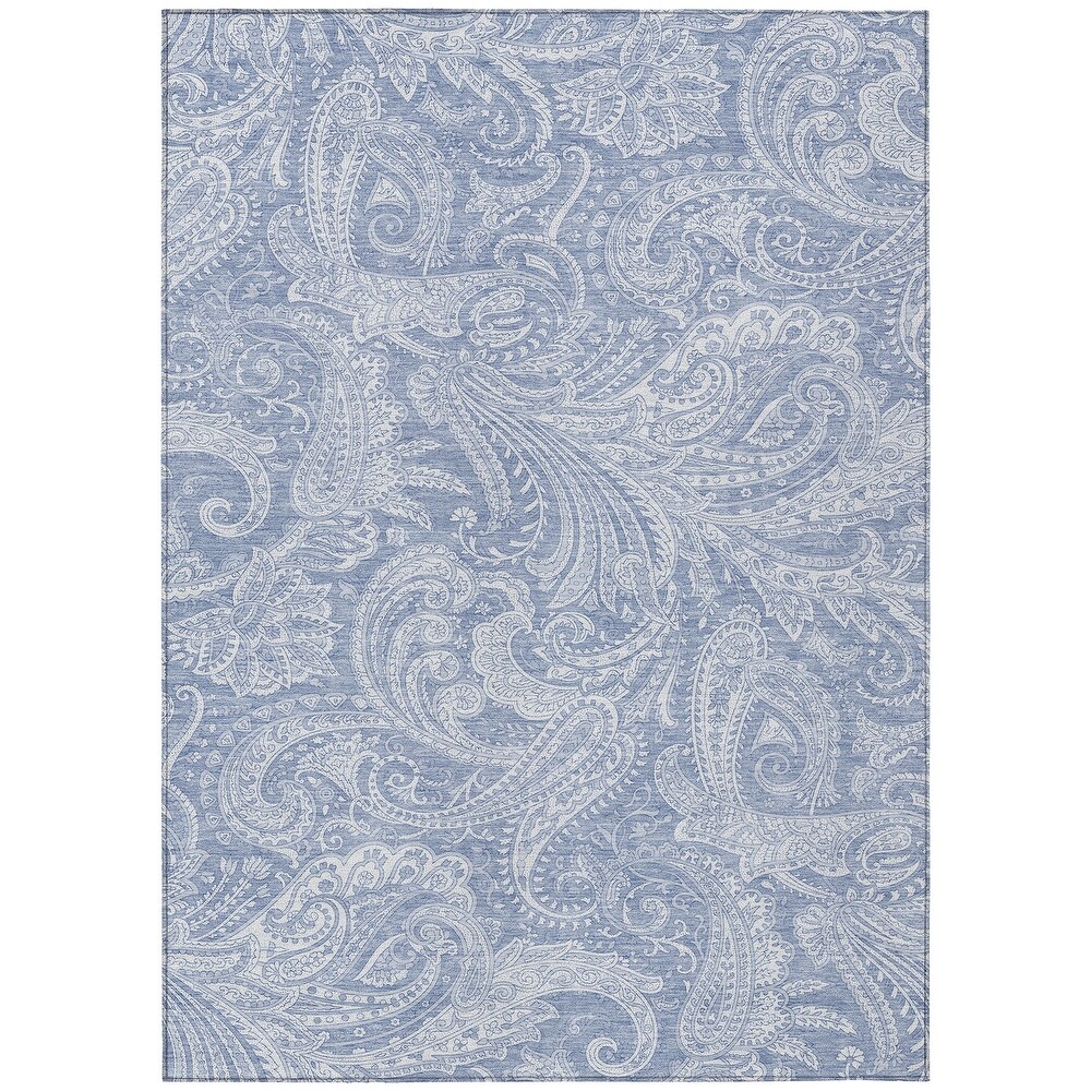 Machine Washable Indoor/ Outdoor Chantille Traditional Paisley Rug