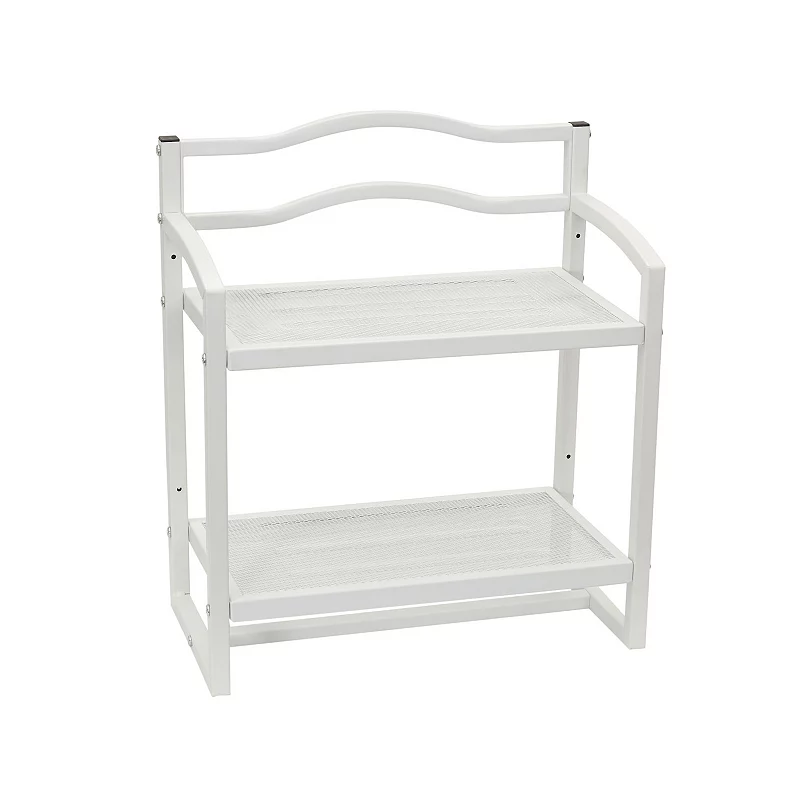 Household Essentials 2-Tier Wall Shelf Metal Mesh