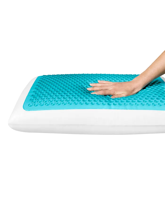 Comfort Revolution Cool Comfort Hydraluxe Standard Pillow， Gel and Custom Contour Open Cell Memory Foam