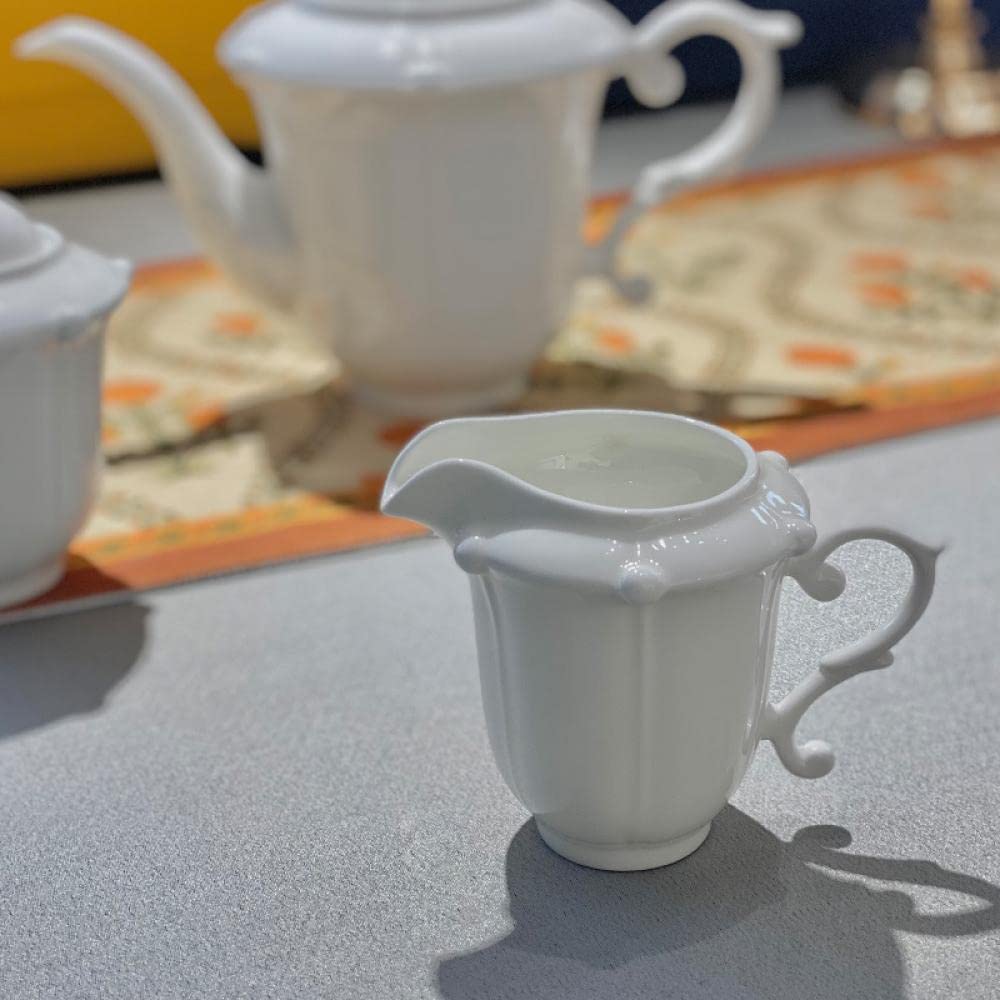 DanceeMangoo Porcelain Creamer Pitcher and Sugar Bowl， Creamer and Sugar Serving Set for Tea Coffee Milk