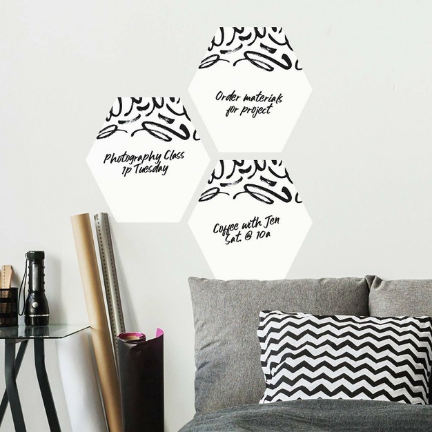 Doodle Dry Erase Hexagon Peel And Stick Wall Decal Roommates