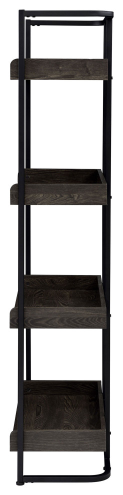 Ember 4 shelf Bookcase Dark Oak and Sandy Black   Modern   Bookcases   by Modon  Houzz