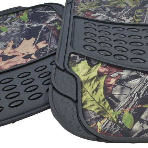 BDK Camouflage 4-Piece All Weather Waterproof Rubber Car Floor Mats， Fit Most Car Truck SUV， Trimmable， Heavy-Duty