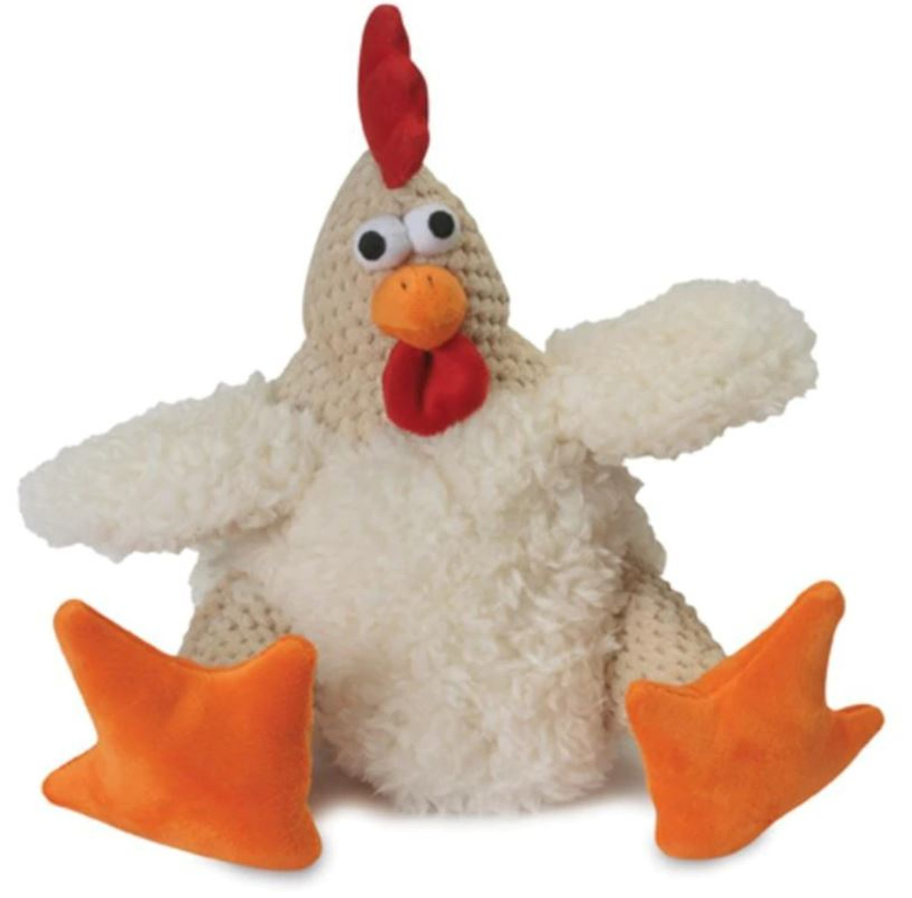 Godog Just For Me Sitting Rooster Dog Toy， Mini