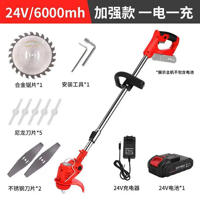 Wholesale 12/24/36V Portable Electric Cordless String Trimmer Wheeled Edger Handheld Trimmer with 1 Battery for Lawn Yard