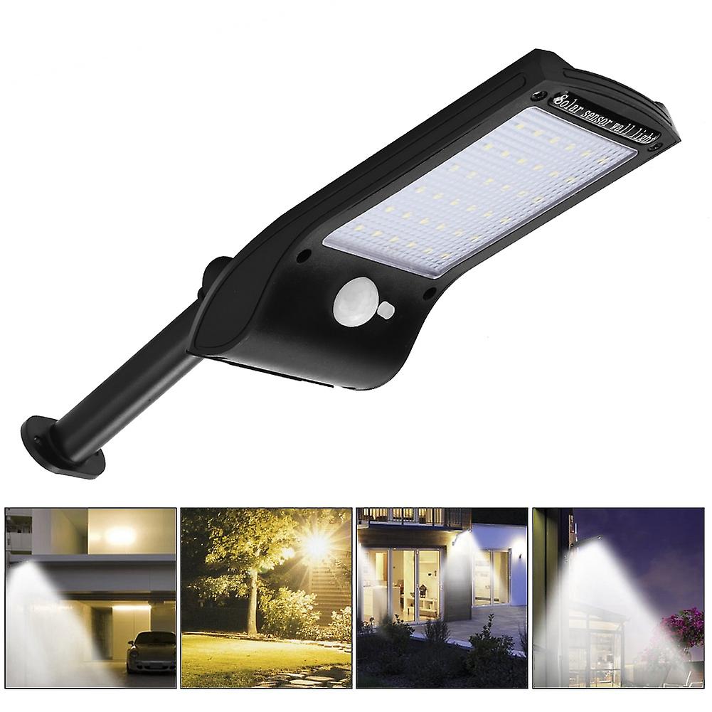 Led Solar Panel Body Sensor Ultra-thin Waterproof Outdoor Yard Garden Safety Wall Lamp Light