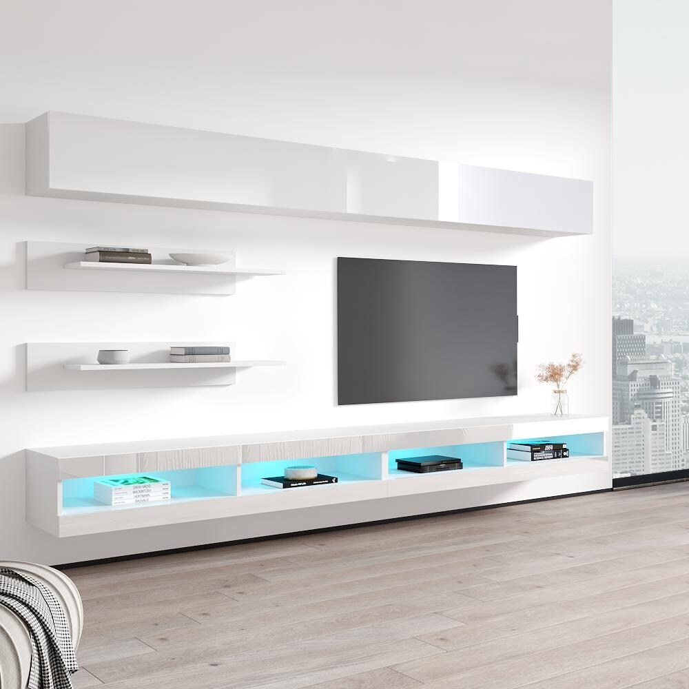 Fly I1 34TV Wall Mounted Floating Modern Entertainment Center