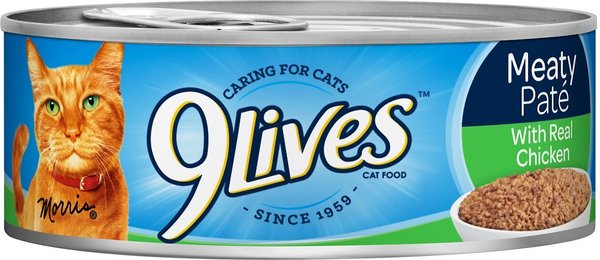 9 Lives Meaty Pate with Real Chicken Canned Cat Food