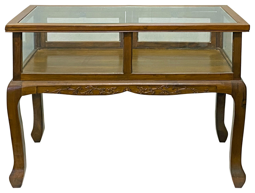 Oriental Craw Legs Rectangular Glass Top Console Display Table Counter Hcs7676   Asian   Console Tables   by Golden Lotus Antiques  Houzz