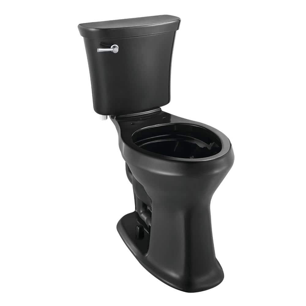 Glacier Bay SuperClean 2Piece 128 GPF Single Flush Elongated Toilet in Black Seat Not Included