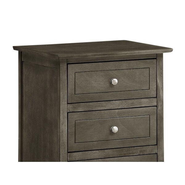 Daniel 3-drawer Transitional Wooden Nightstand， 25