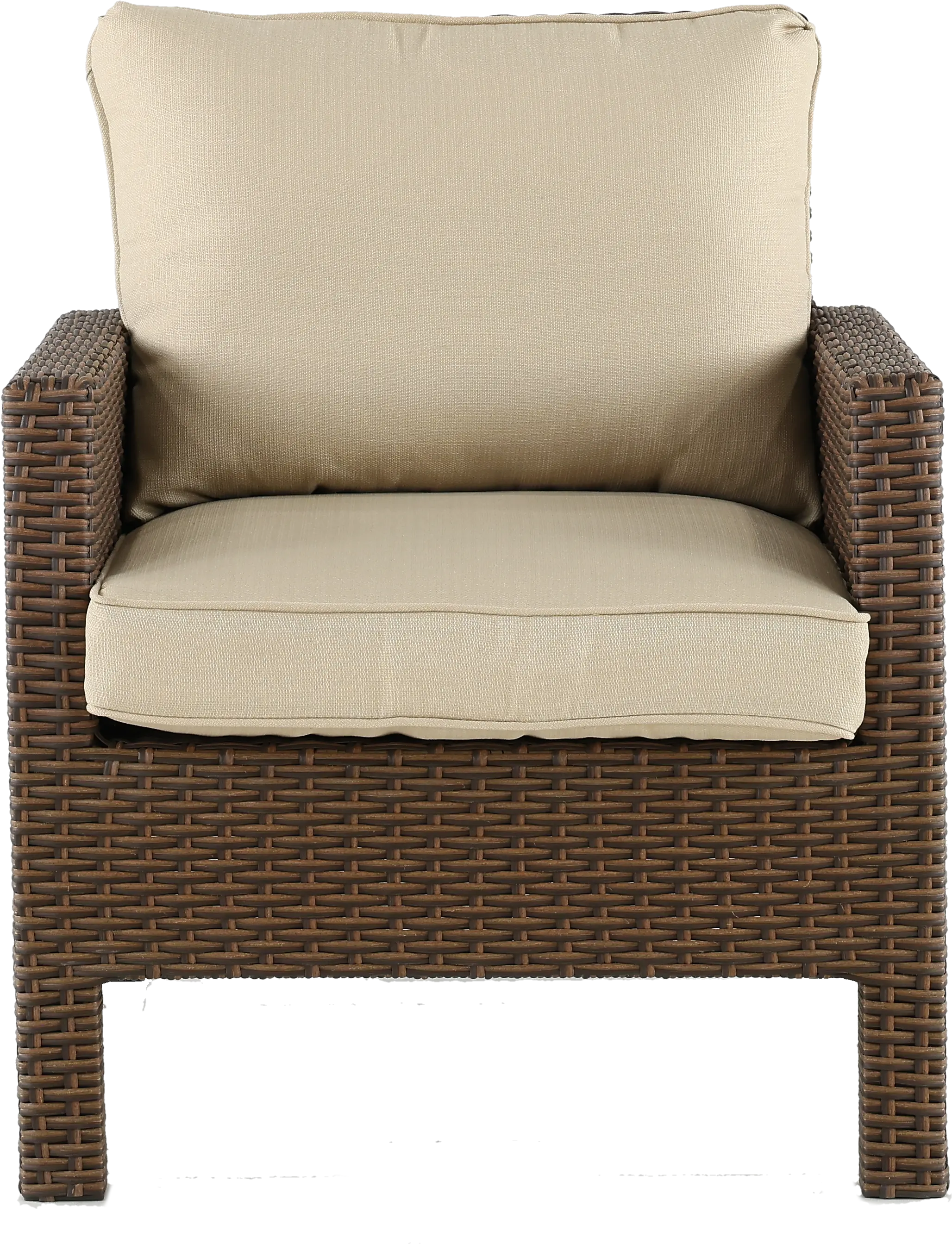 Arcadia Wicker Patio Chair with Linen Cushion