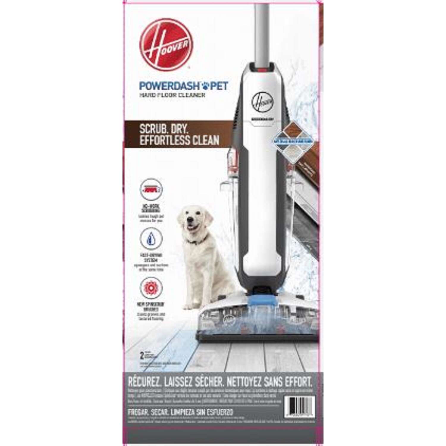 Hoover PowerDash Bagless Hard Floor Deep Cleaner 3.5 amps Standard White