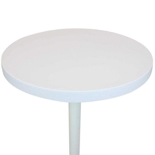 Sunnydaze 45 quot h Round Plastic All weather Commercial grade Patio Bar Table With Foldable Design White