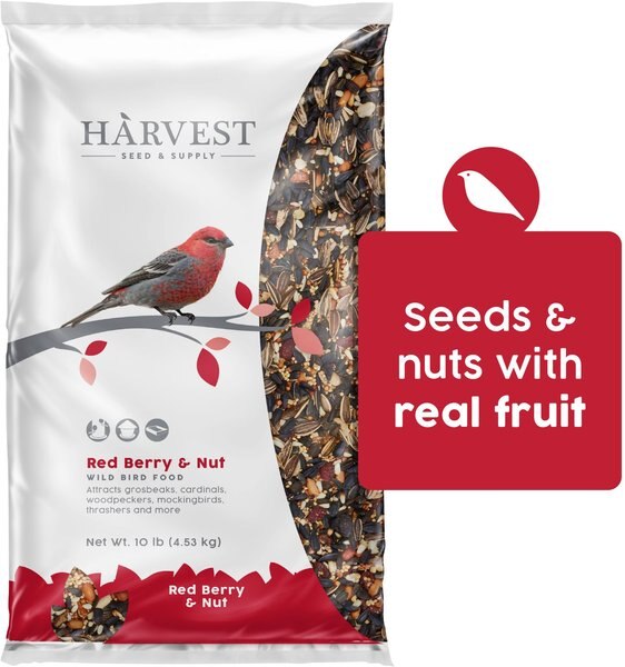 Harvest Seed and Supply Red Berry and Nut Wild Bird Food， 10-lb bag