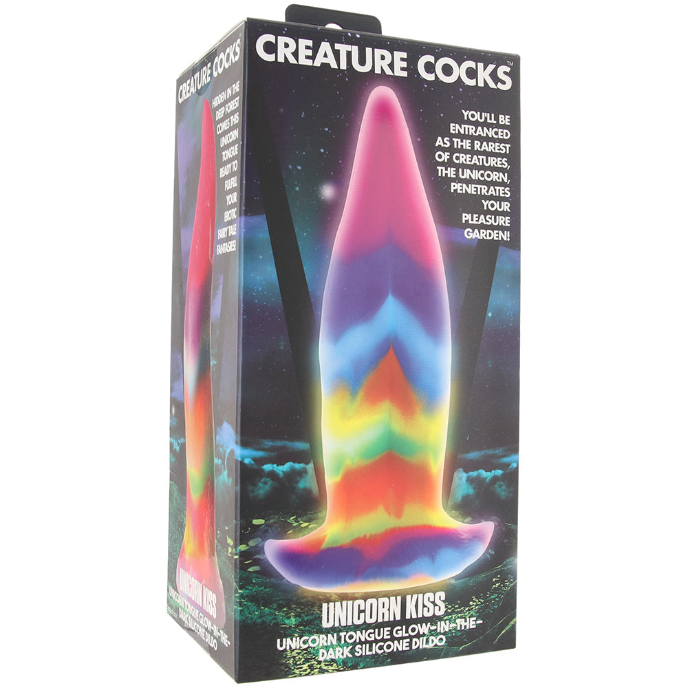 Unicorn Kiss Glow-in-the-Dark Silicone Dildo