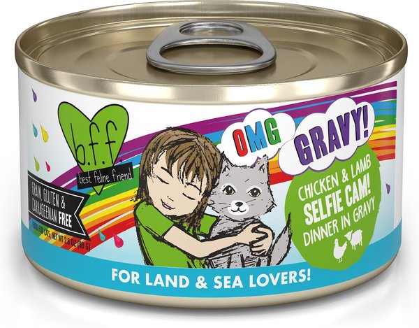 BFF OMG Selfie Cam! Chicken and Lamb Dinner in Gravy Grain-Free Canned Cat Food