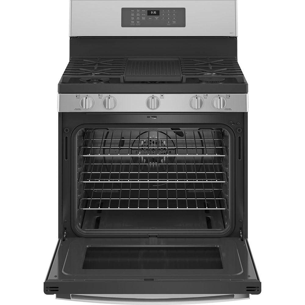 GE Profile 30-inch Freestanding Gas Range with True European Convection Technology PCGB935YPFS