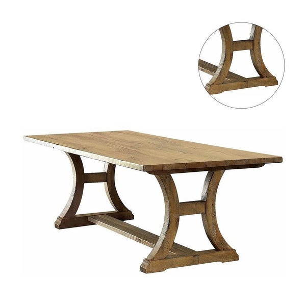 Wooden Dining Table in Rustic Oak Finish