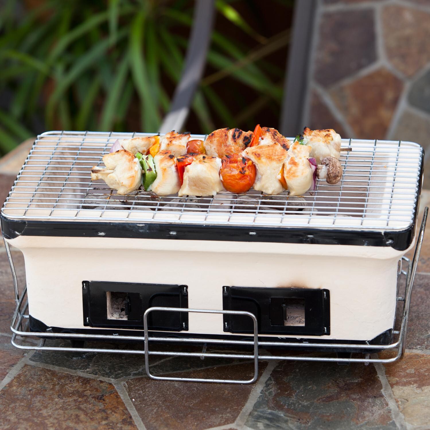 Fire Sense 17-Inch Large Yakatori Tabletop Charcoal Grill