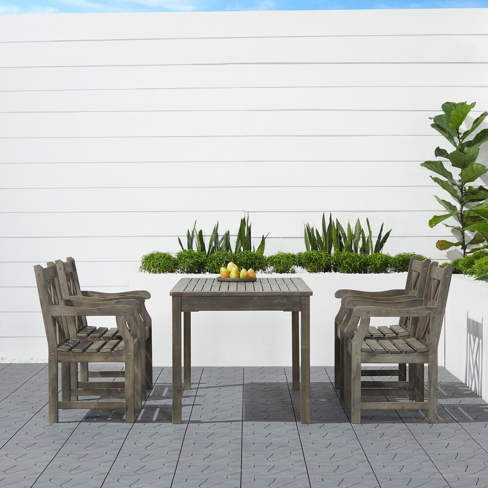 Surfside 5 piece Table/ Armchair Outdoor Dining Set by Havenside Home