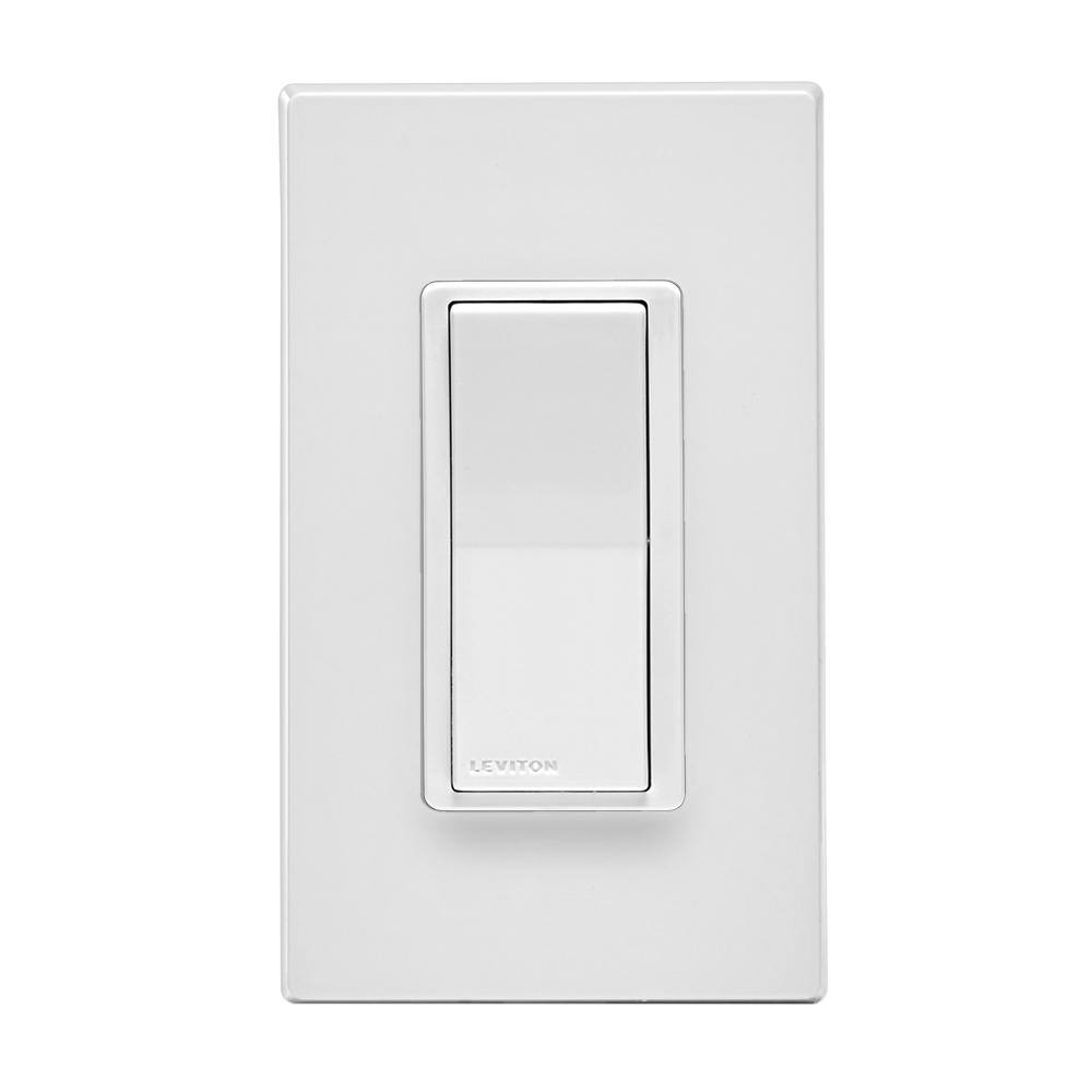 Leviton Decora Smart 15 Amp Rocker Light Switch ZigBee Certified White DG15S-1BW