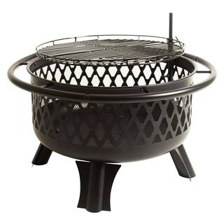 Hampton Bay Piedmont 30 in. Steel Fire Pit in Black with Poker OFW992RA