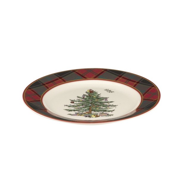 Spode Christmas Tree Tartan 7 75 Inch Salad Plate 7 75 Inch