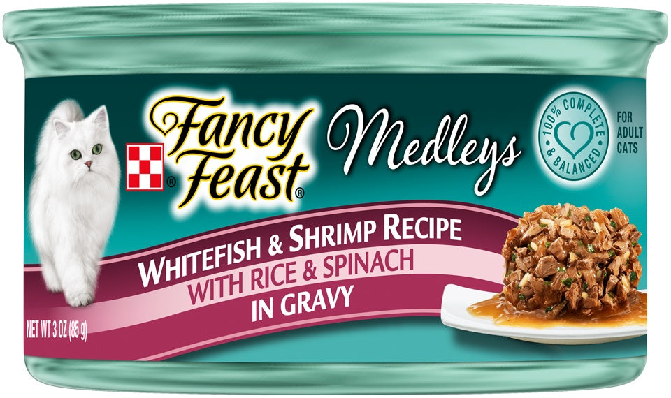 Fancy Feast Medleys Whitefish  Shrimp Recipe Canned Cat Food