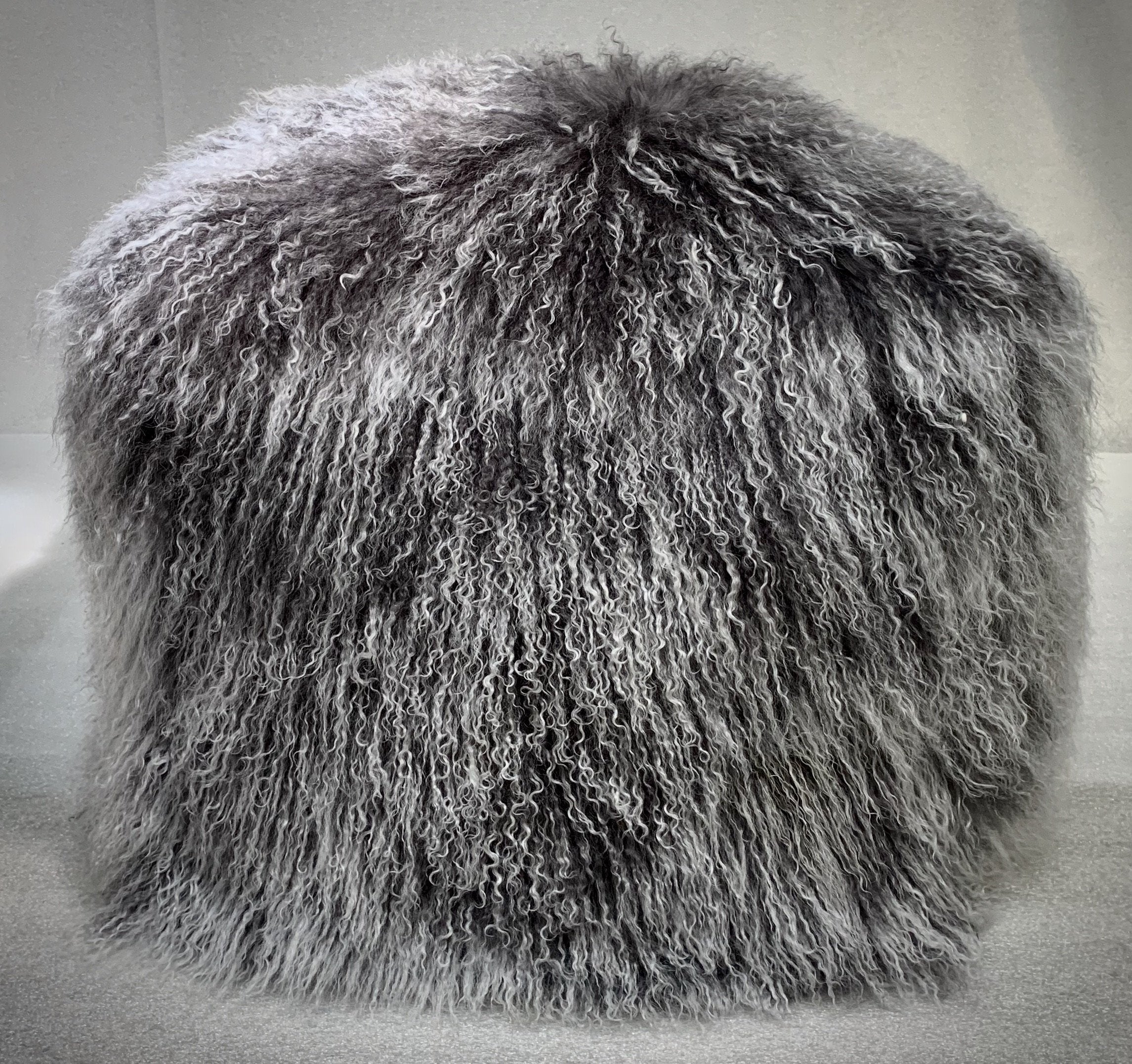 MONGOLIAN WOOL POUF