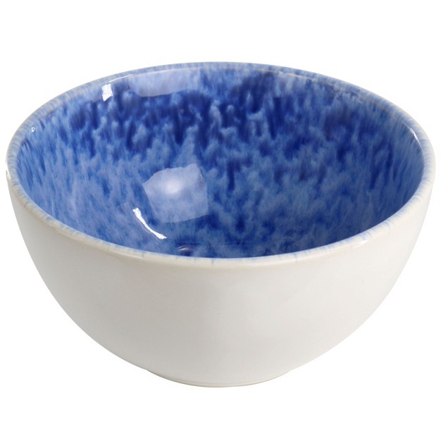 Meritage Kensington 8 Piece 6 Inch Reactive Glaze Stoneware Cereal Bowl Set In Mazarine Blue