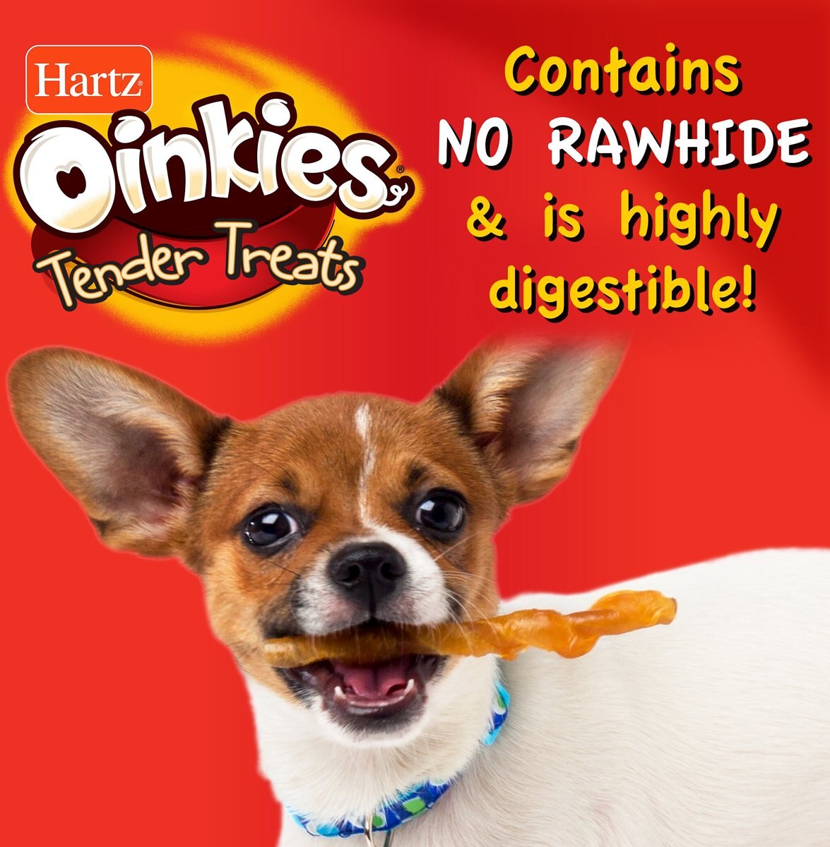 Hartz Oinkies Chickentastic Tender with Chicken Natural Chew Dog Treats