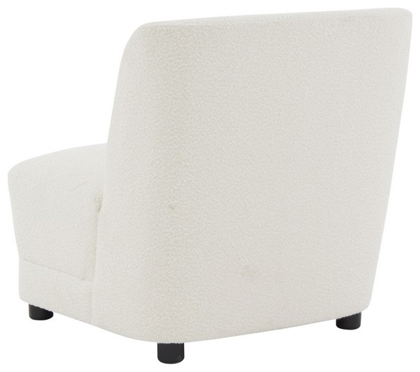 Safavieh Couture Nessa Boucle Accent Chair Ivory / Black   Armchairs And Accent Chairs   by Safavieh  Houzz