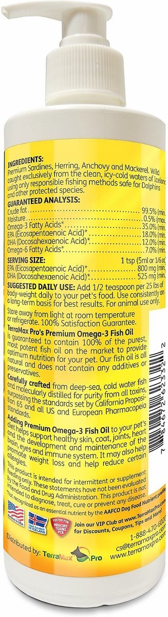 TerraMax Pro Premium Omega-3 Fish Oil Dog Supplement