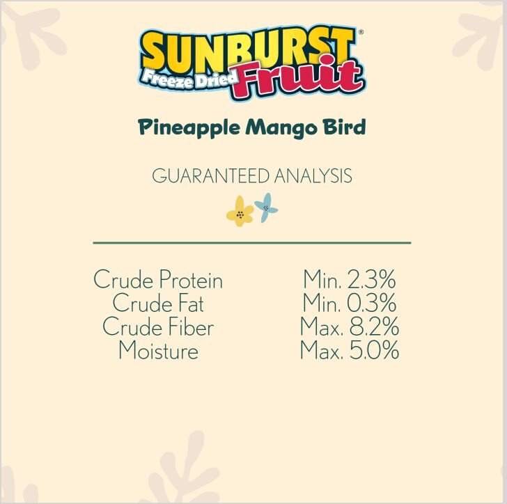 Higgins Sunburst Pineapple Mango Freeze Fruits for Birds