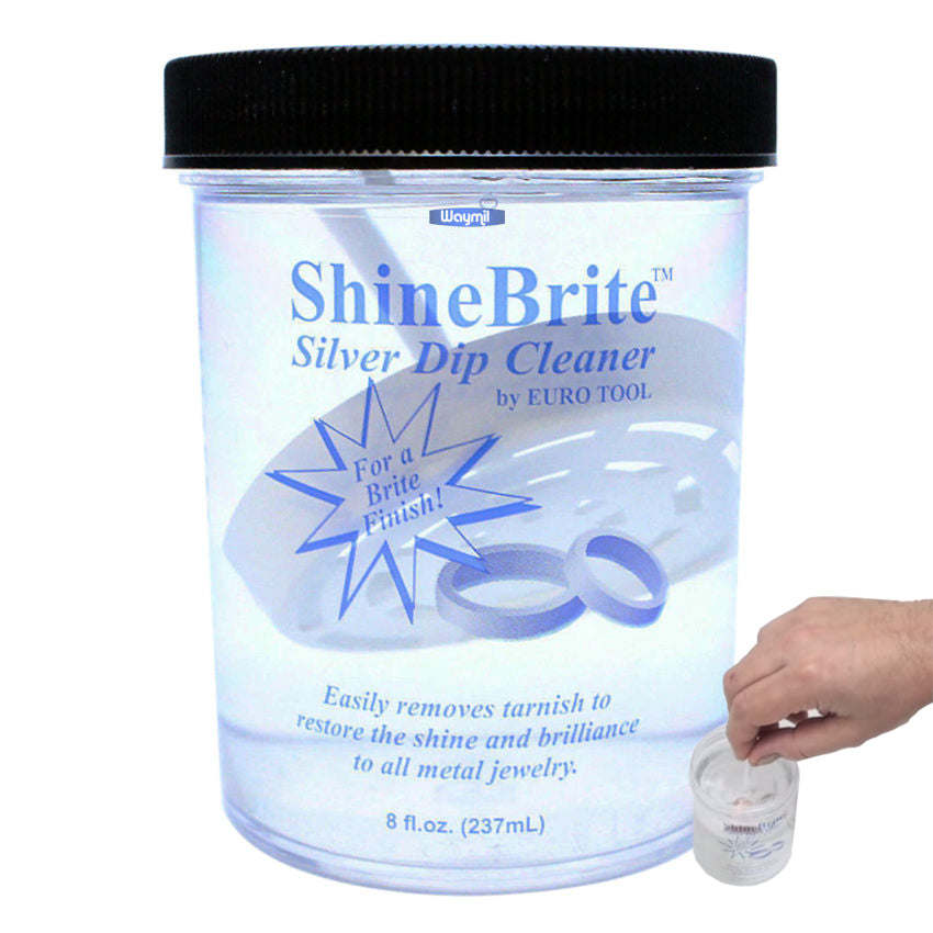 Shinebrite Jewelry Silver Dip Cleaner Remove Tarnish & Oxidation, Also For Gold