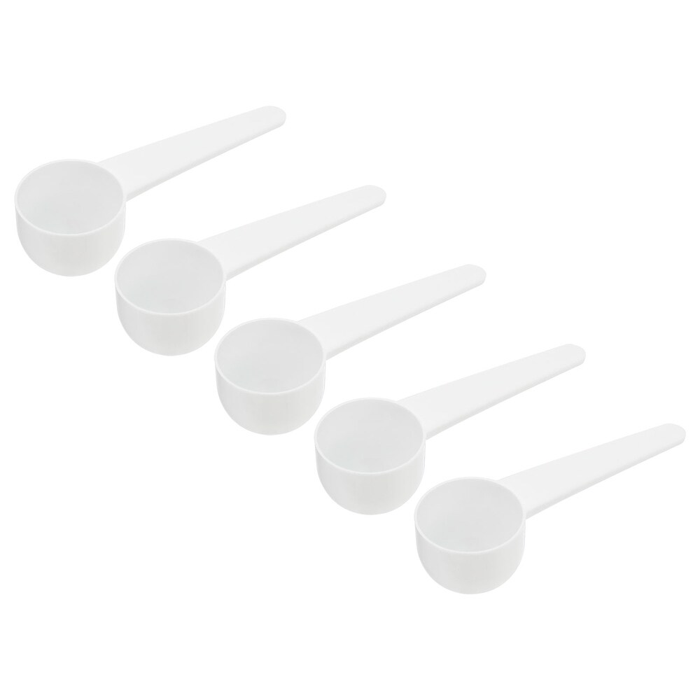 Micro Spoons 10 Gram Measuring Scoop Round Bottom Mini Spoon 30Pcs   White