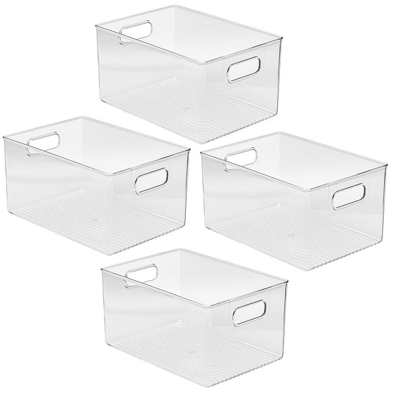 Sorbus Set of 4 Plastic Storage Container Bins