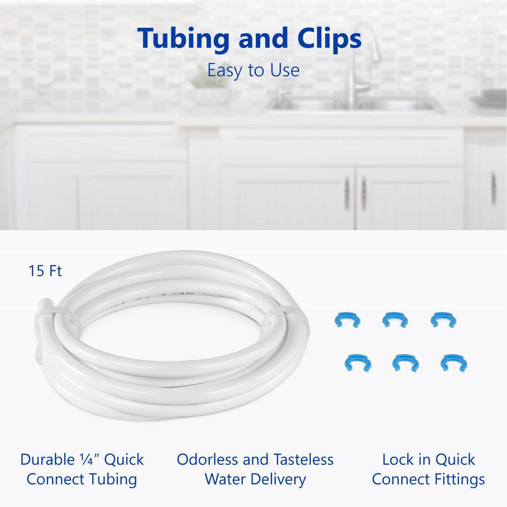 Express Water Refrigerator Connection Kit for Reverse Osmosis Water Filtration System Includes 15 ft. Tubing and Fittings PRTREFKIT14Q