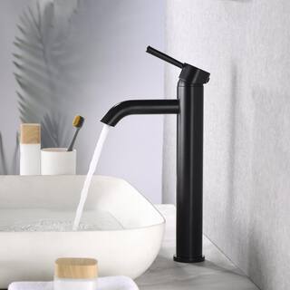 Ultra Faucets Euro Single Hole Single-Handle Tall Vessel Bathroom Sink Faucet Rust Resist in Oil Rubbed Bronze UF36605