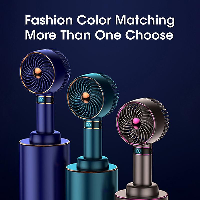 Handheld Electric Fan Digital Display New Usb Desktop Mini Portable Student Tiktok Small Fan Strong Wind And Long Endurance