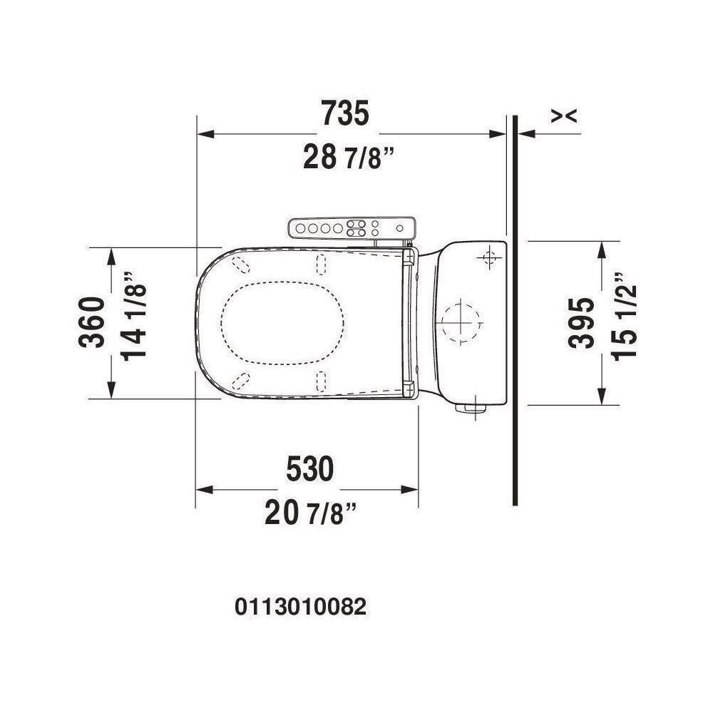 Duravit D-Code 1-Piece 1.28 GPF Single Flush Elongated Toilet in White Seat Not Included 0113010082