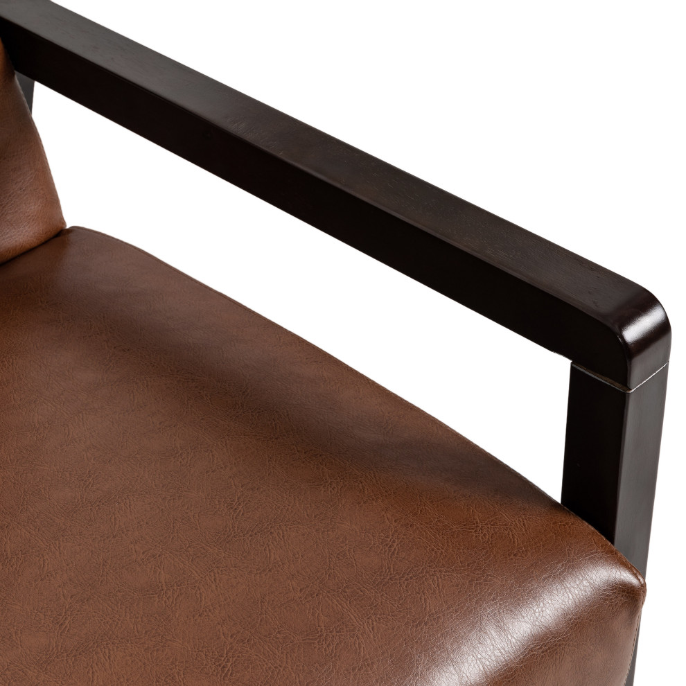 Miramichie Mid Century Modern Faux Leather Recliner   Transitional   Recliner Chairs   by GDFStudio  Houzz