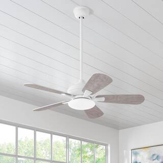 Home Decorators Collection Benson 44 in. LED White Ceiling Fan with Light and Remote Control YG654-WH