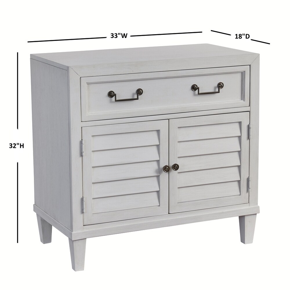 Destin 2 door White Cabinet Nightstand by Greyson Living