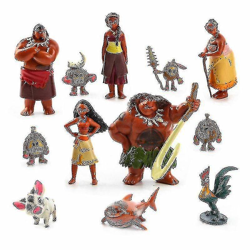 12pcs Moana Figure Dolls Princess Anna Kids Toys