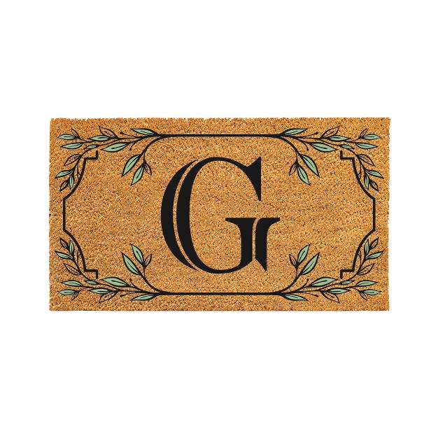 X 16 quot Monogram Coir Mat Letter quot g quot